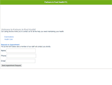 Tablet Screenshot of partnersinfoothealth.com